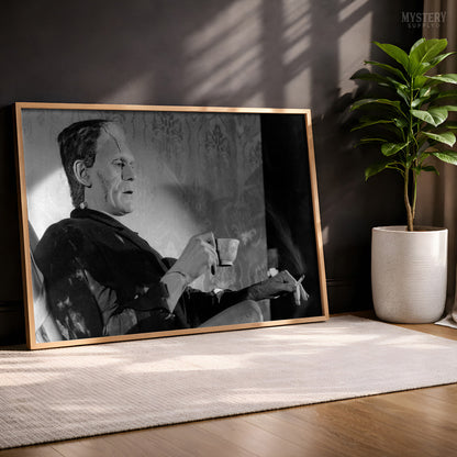 Frankenstein Smoking Drinking Tea Photo