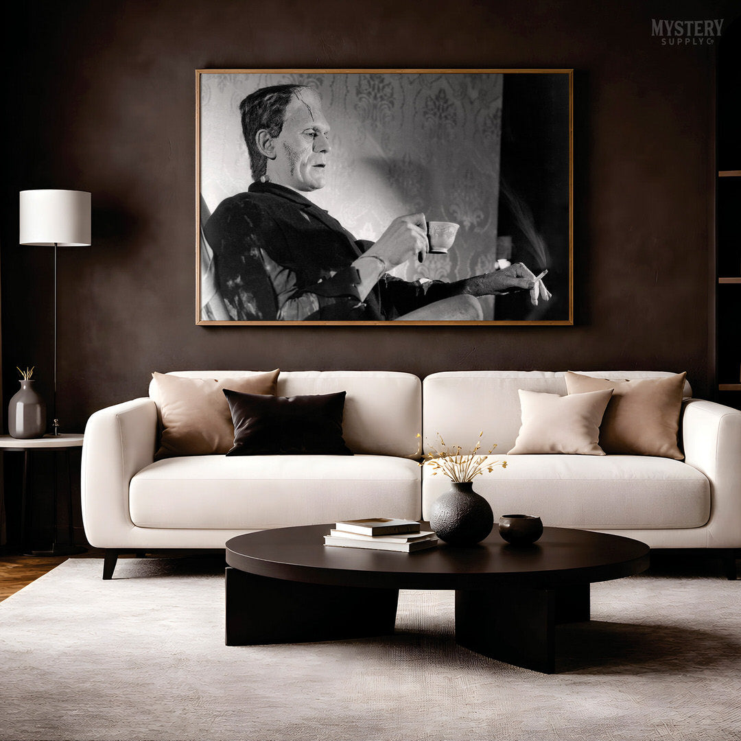 Frankenstein Smoking Drinking Tea Photo