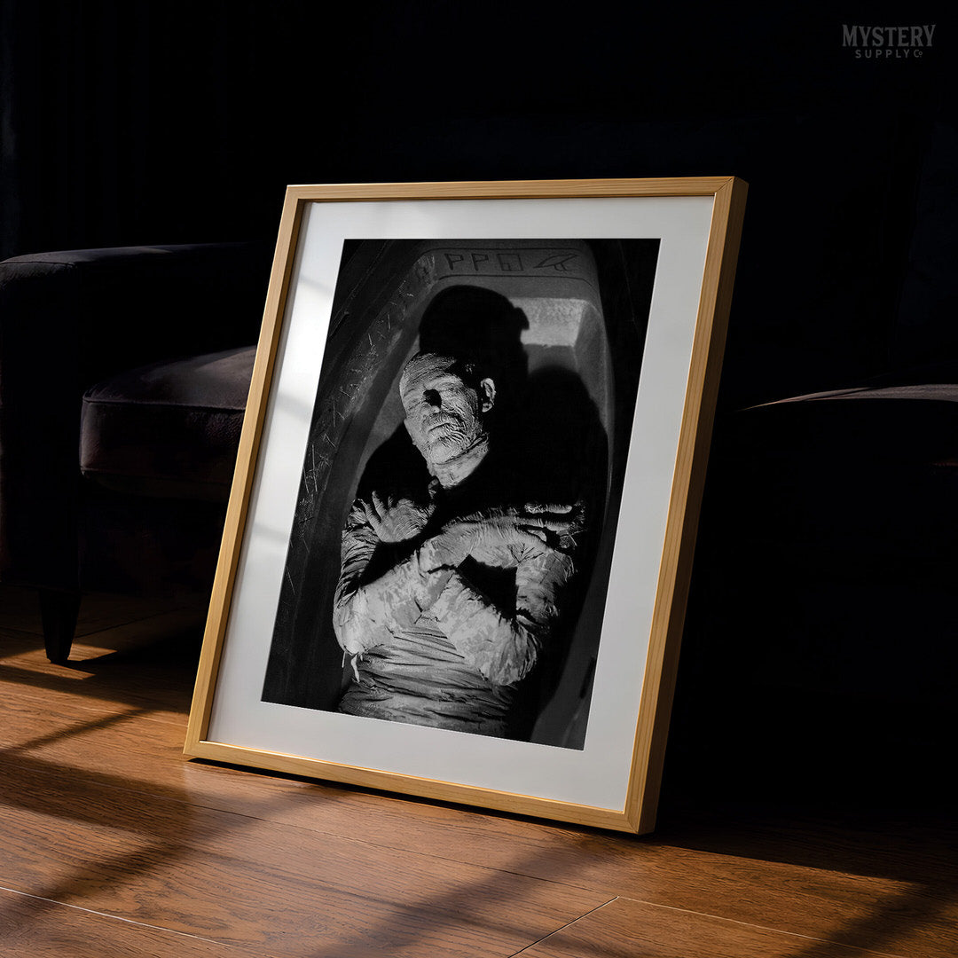 The Mummy 1932 Horror Movie Boris Karloff Coffin Monster Photo