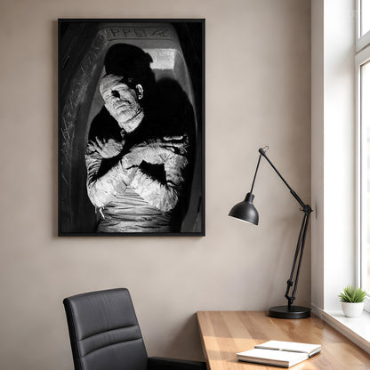 The Mummy 1932 Horror Movie Boris Karloff Coffin Monster Photo