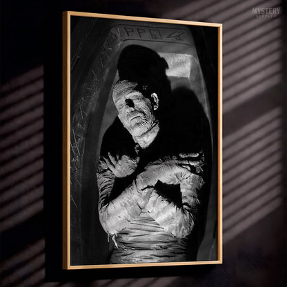 The Mummy 1932 Horror Movie Boris Karloff Coffin Monster Photo