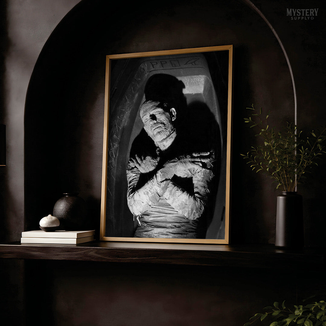 The Mummy 1932 Horror Movie Boris Karloff Coffin Monster Photo