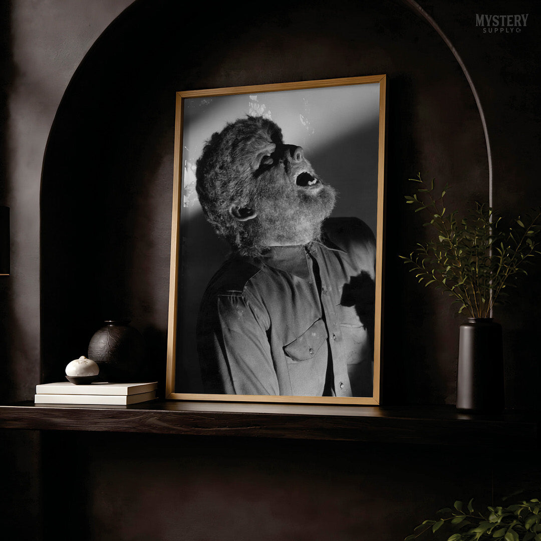The Wolf Man 1940s Lon Chaney Jr. Howling Werewolf Photo
