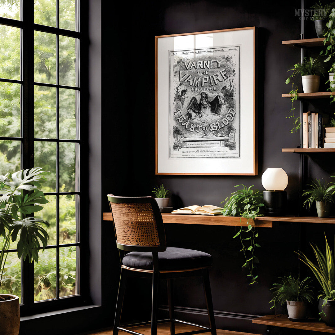 Varney the Vampire Feast of Blood Gothic Horror Novel Print