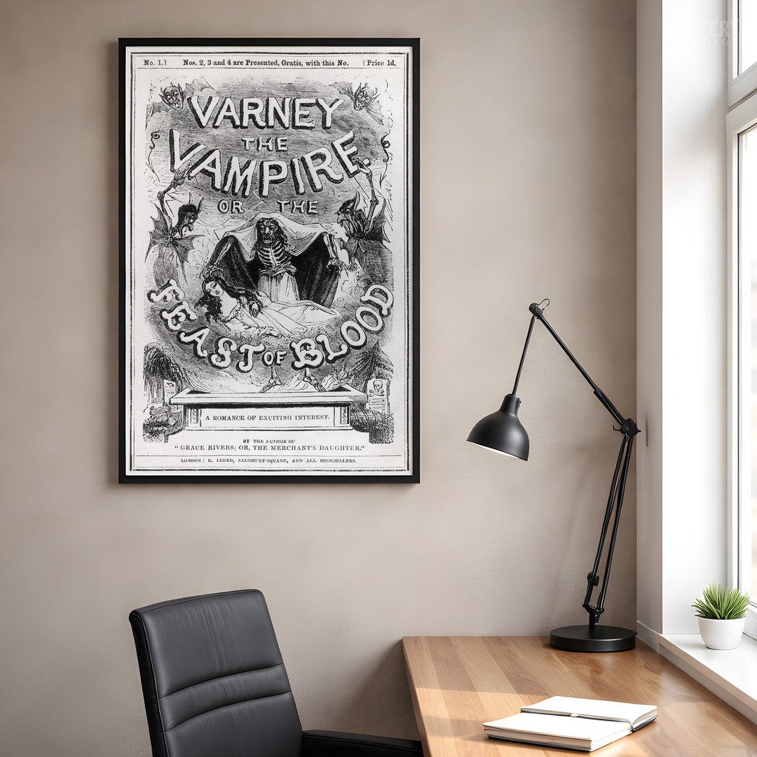 Varney the Vampire Feast of Blood Gothic Horror Novel Print