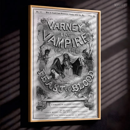 Varney the Vampire Feast of Blood Gothic Horror Novel Print