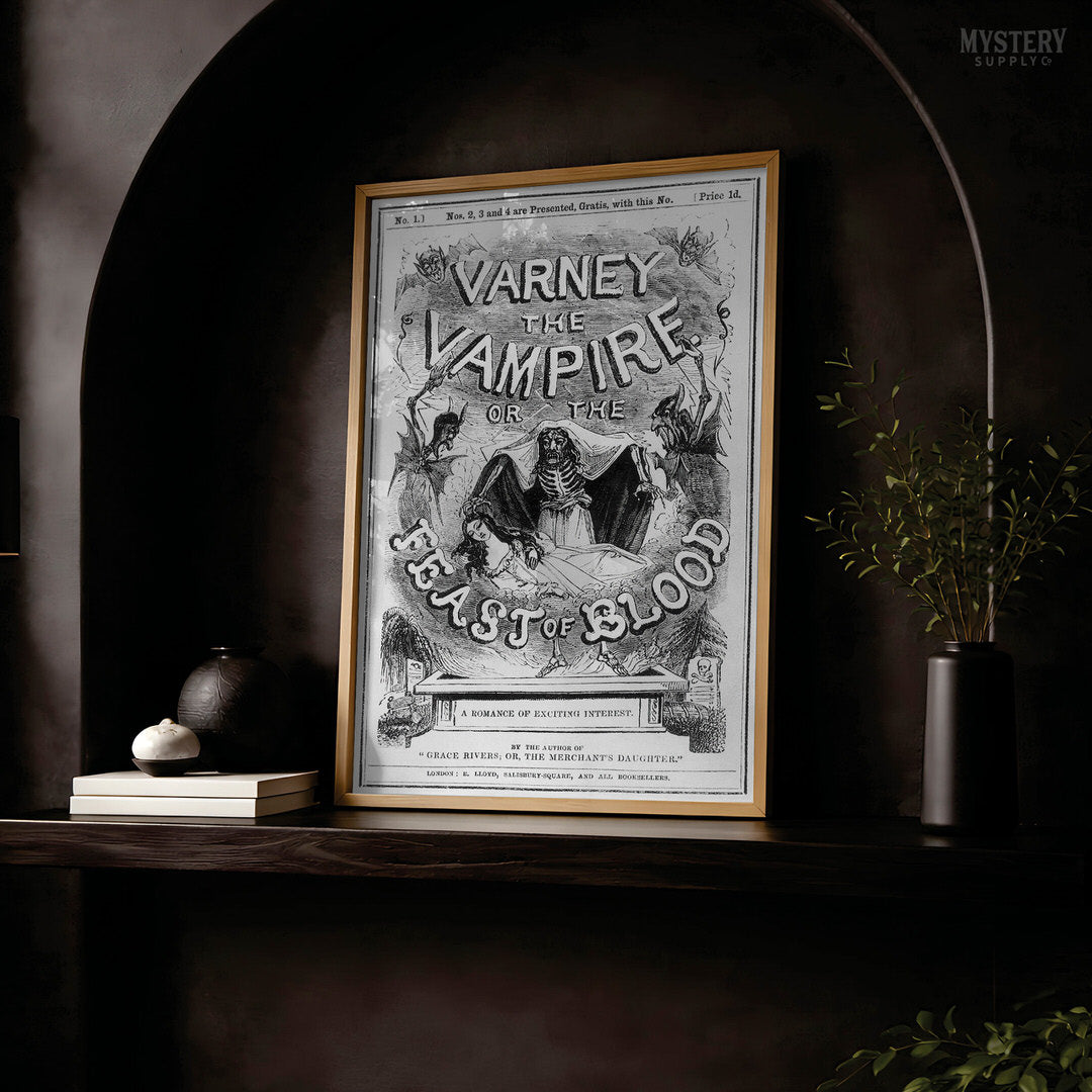 Varney the Vampire Feast of Blood Gothic Horror Novel Print