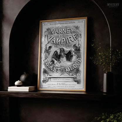 Varney the Vampire Feast of Blood Gothic Horror Novel Print