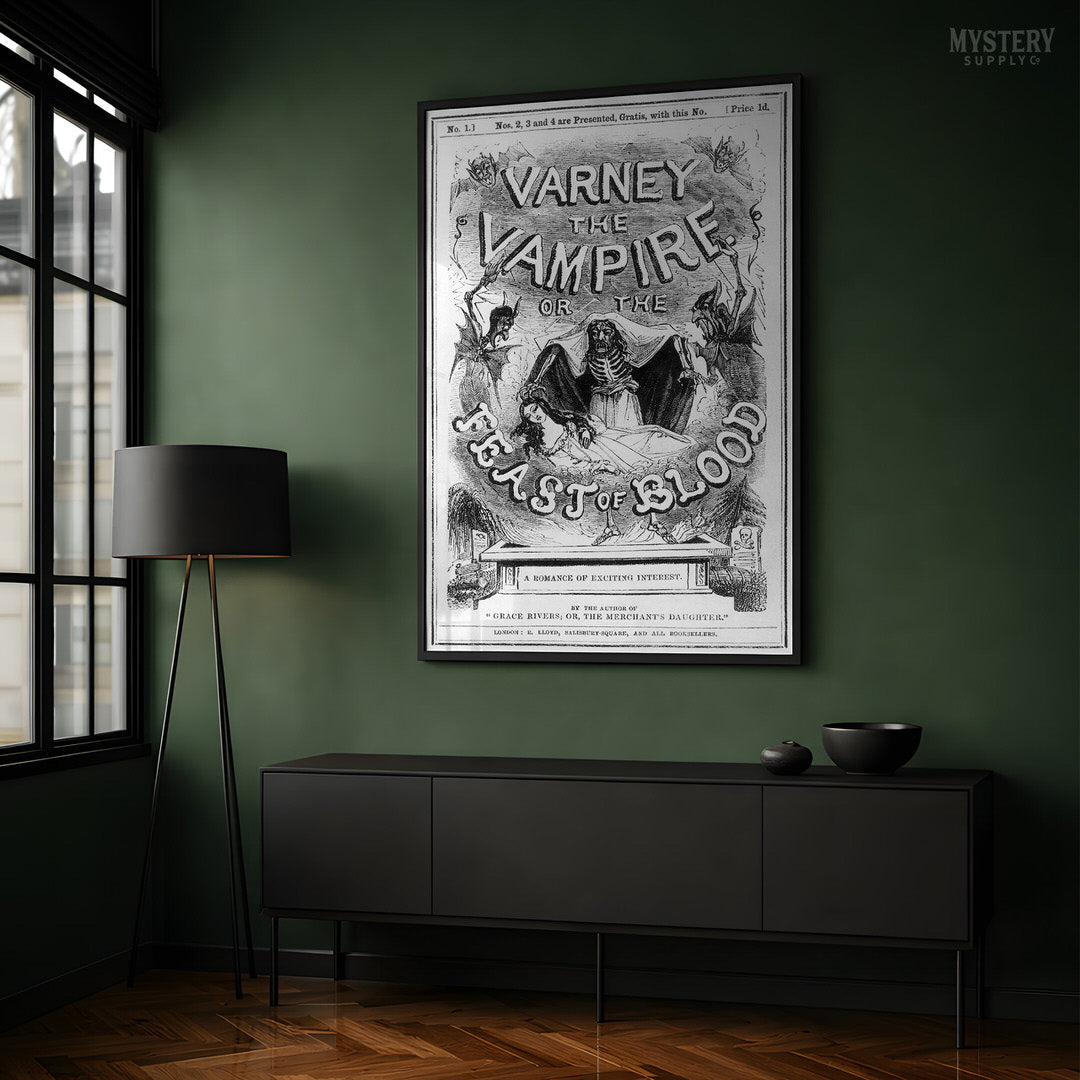 Varney the Vampire Feast of Blood Gothic Horror Novel Print