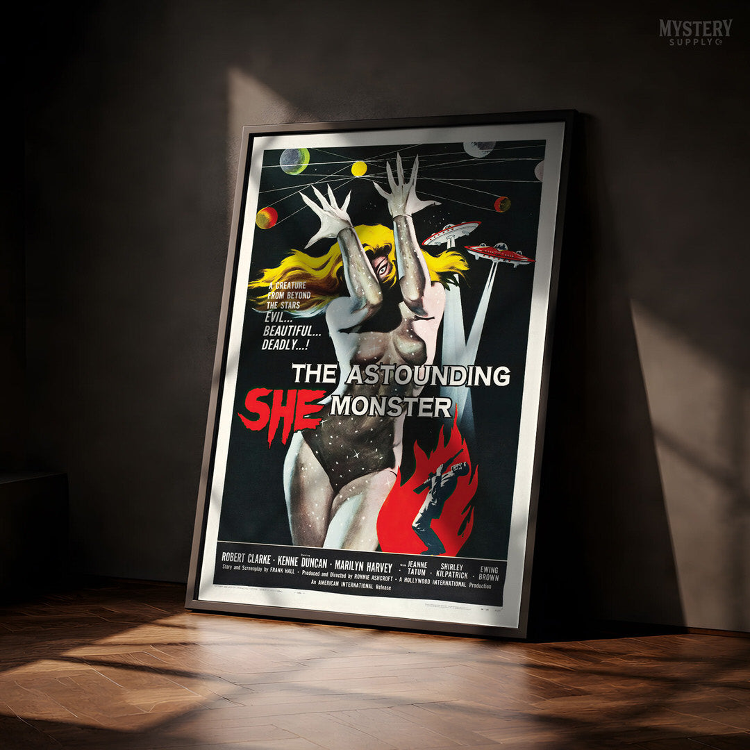 The Astounding She Monster 1958 Science Fiction Horror Movie Poster