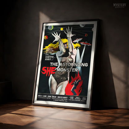 The Astounding She Monster 1958 Science Fiction Horror Movie Poster