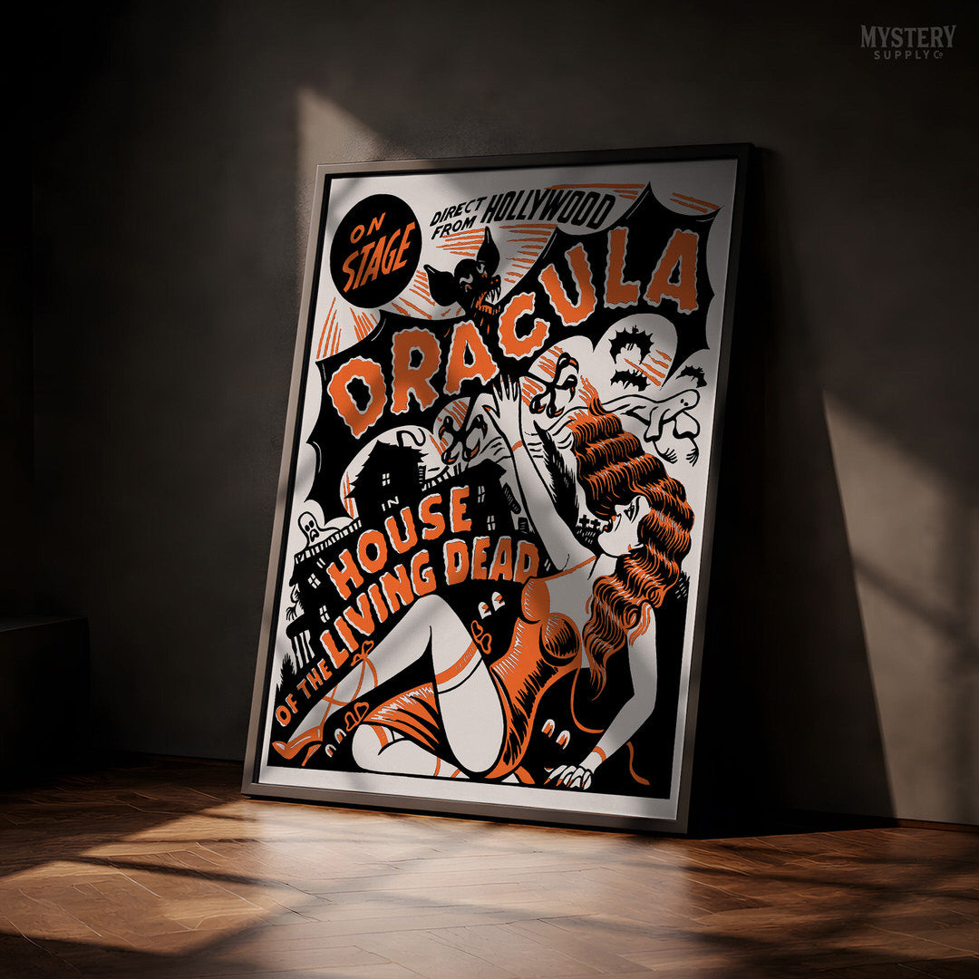 Dracula House of the Living Dead Stage Show 1942 Horror Poster