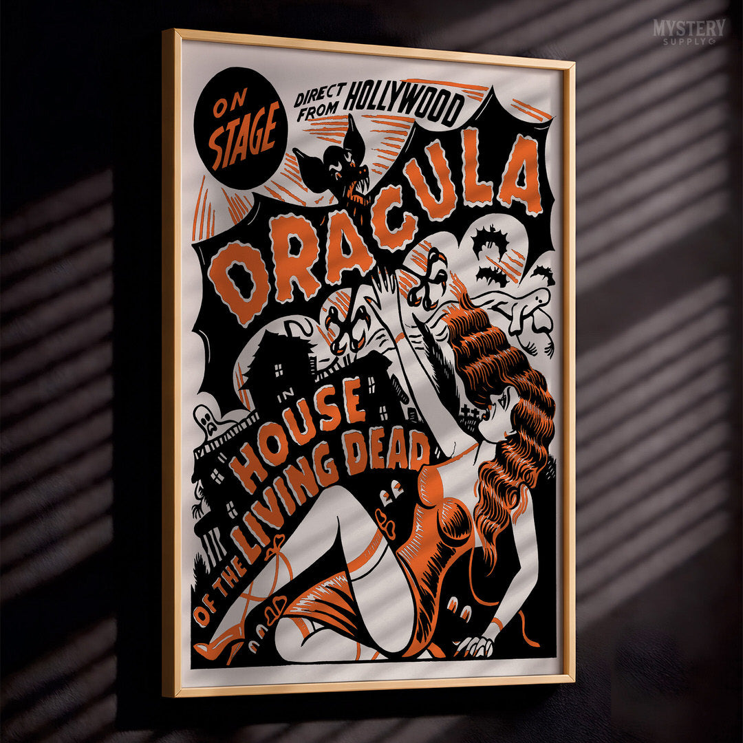 Dracula House of the Living Dead Stage Show 1942 Horror Poster