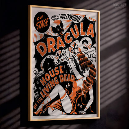 Dracula House of the Living Dead Stage Show 1942 Horror Poster
