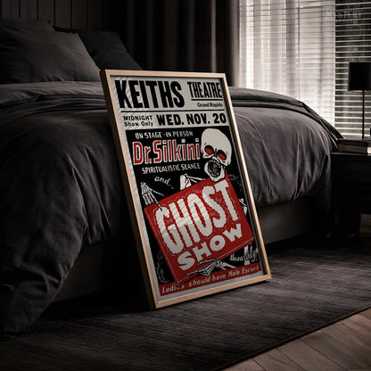 Dr. Silkini 1940s Ghost Show Horror Poster