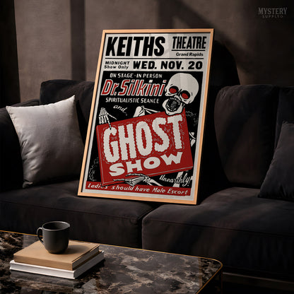 Dr. Silkini 1940s Ghost Show Horror Poster
