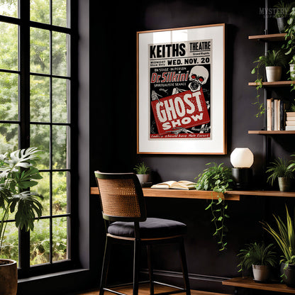 Dr. Silkini 1940s Ghost Show Horror Poster