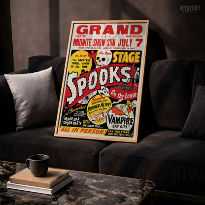 Spooks on the Loose 1950s Ghost Show Poster