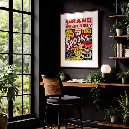 Spooks on the Loose 1950s Ghost Show Poster