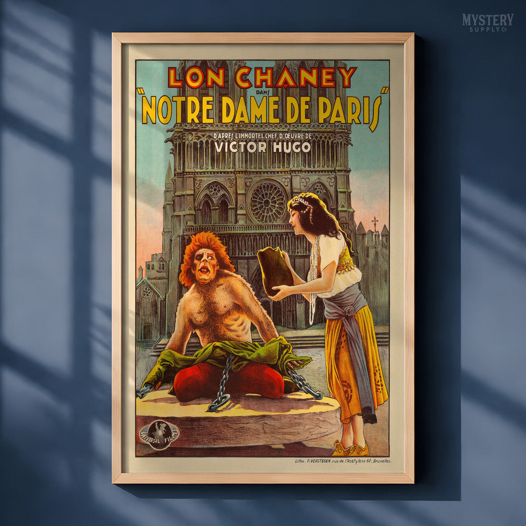 Hunchback of Notre Dame 1923 Belgian Horror Movie Poster