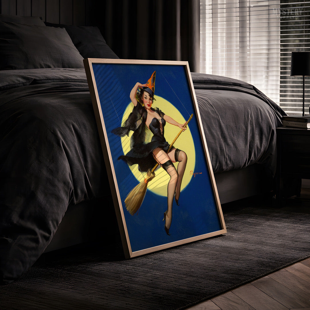 Halloween Witch Pin-Up Art