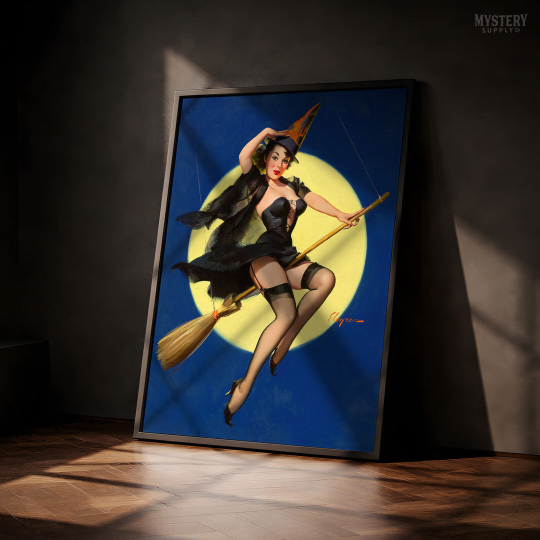 Halloween Witch Pin-Up Art
