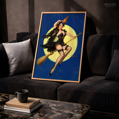 Halloween Witch Pin-Up Art