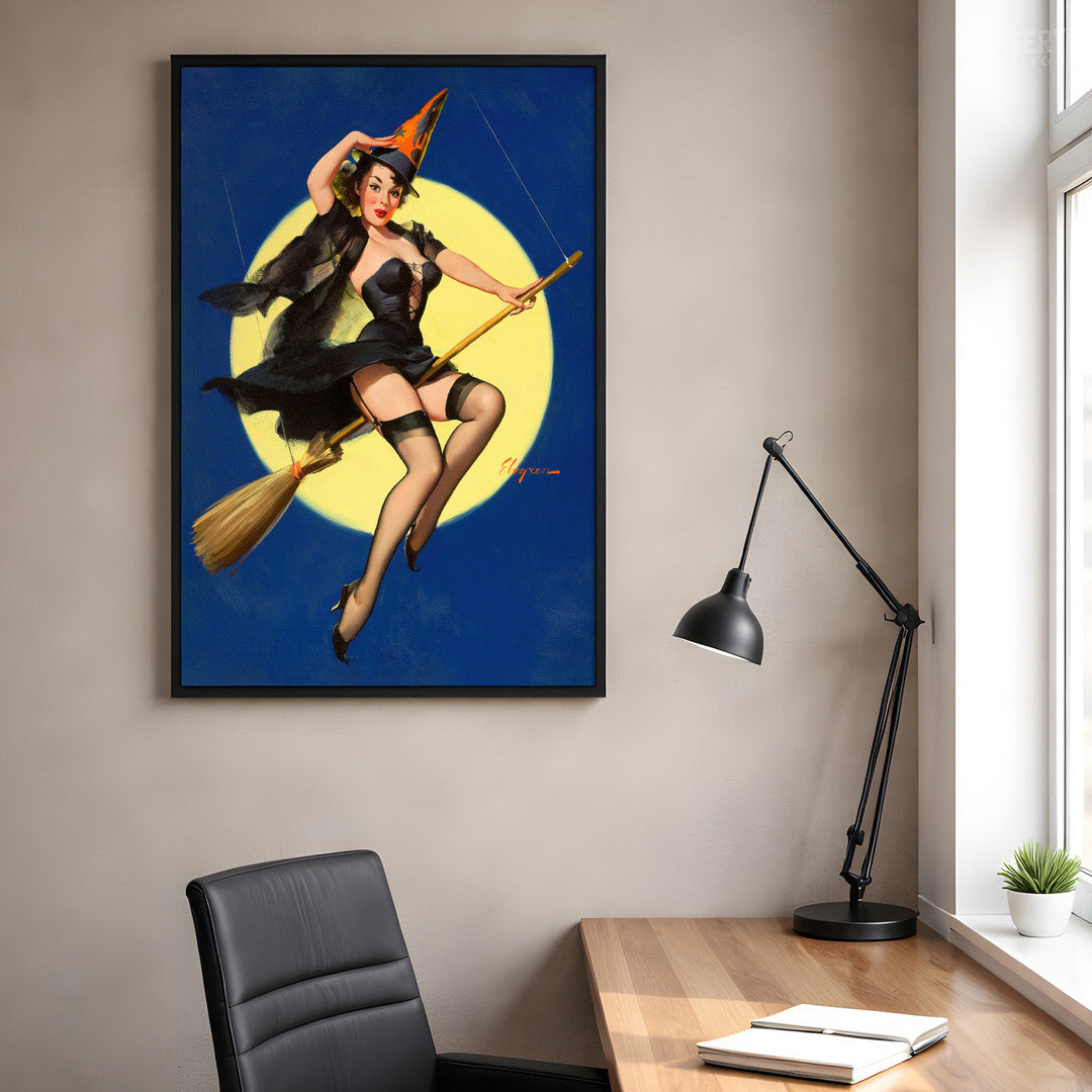 Halloween Witch Pin-Up Art