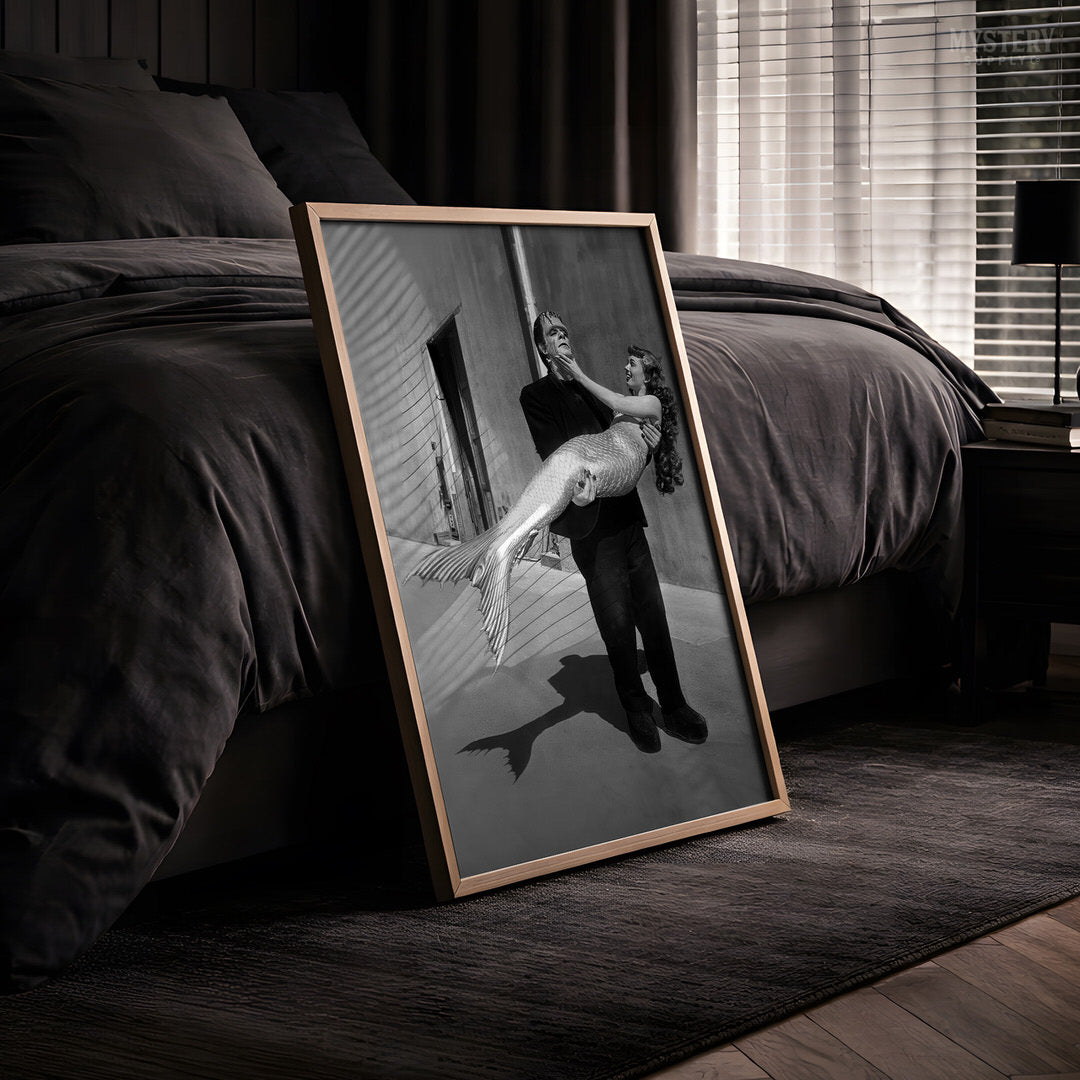 Frankenstein and Mermaid 1948 Horror Movie Monster Photo