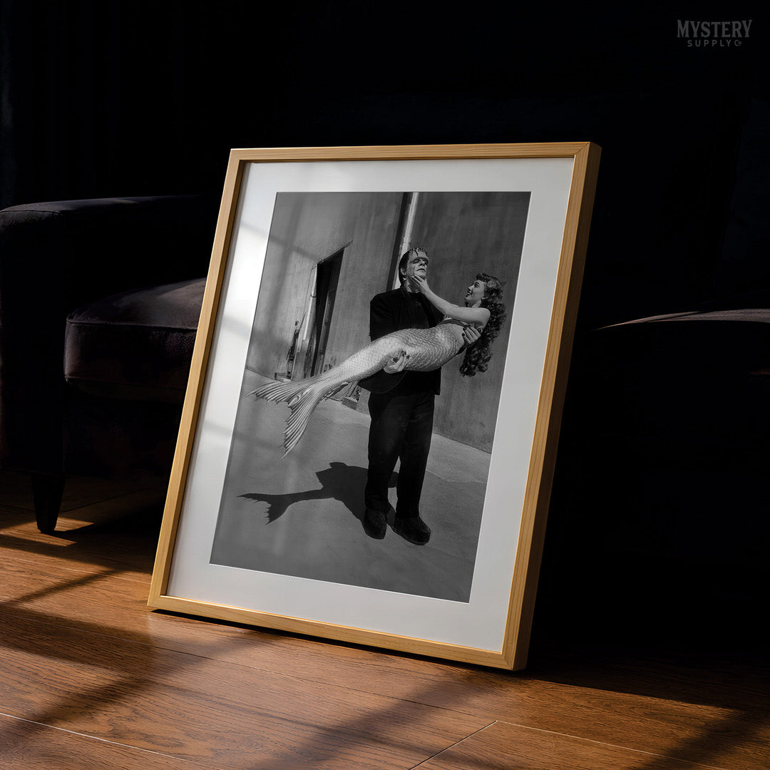 Frankenstein and Mermaid 1948 Horror Movie Monster Photo