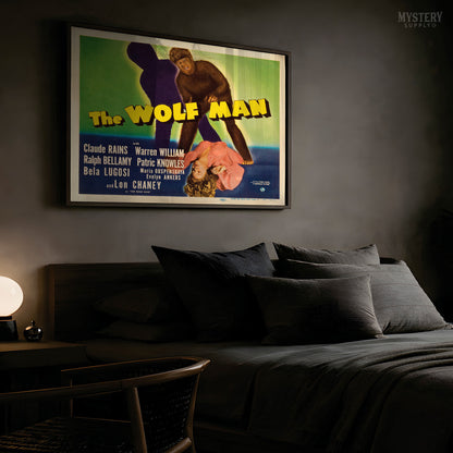The Wolf Man Horror Movie Title Card Print
