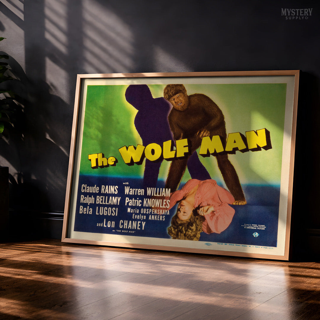 The Wolf Man Horror Movie Title Card Print