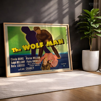 The Wolf Man Horror Movie Title Card Print