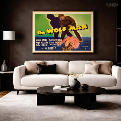 The Wolf Man Horror Movie Title Card Print