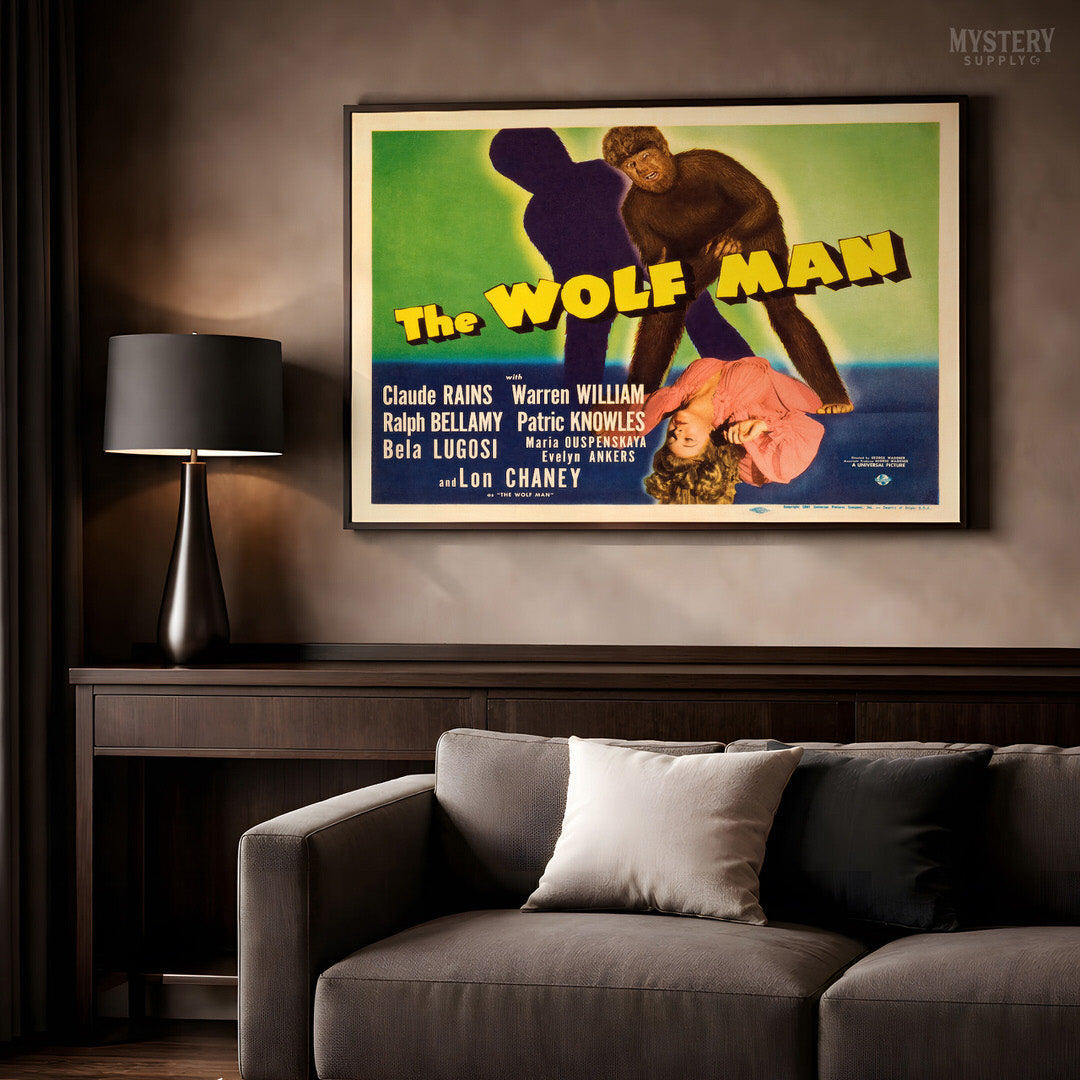 The Wolf Man Horror Movie Title Card Print