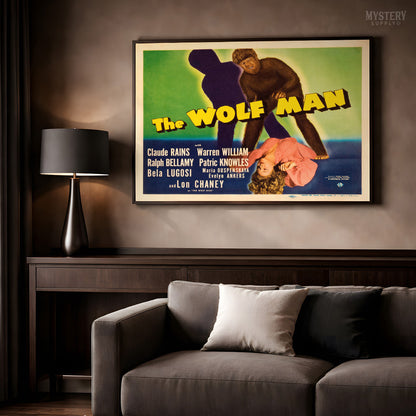 The Wolf Man Horror Movie Title Card Print