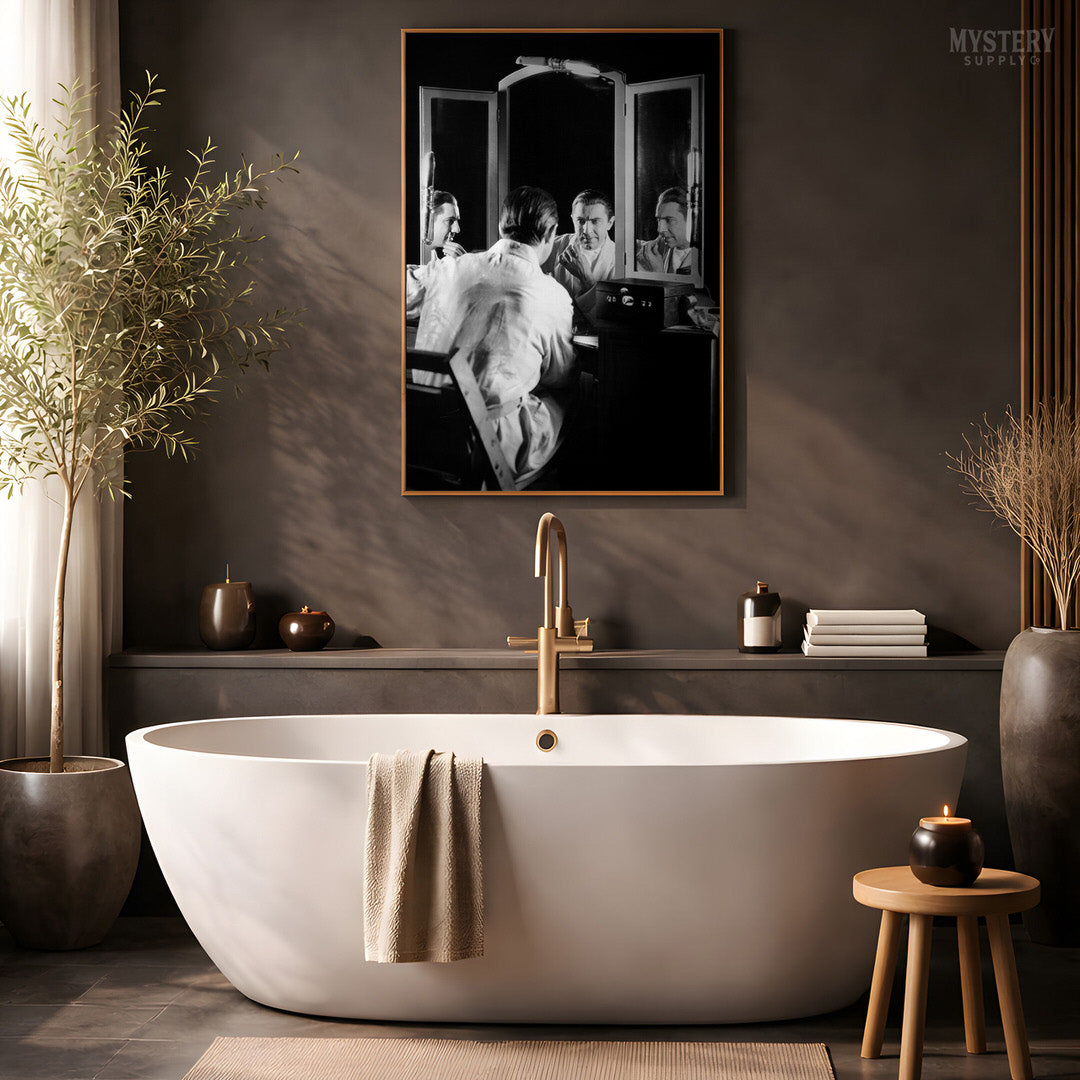 Dracula Bela Lugosi Makeup Mirror Photo