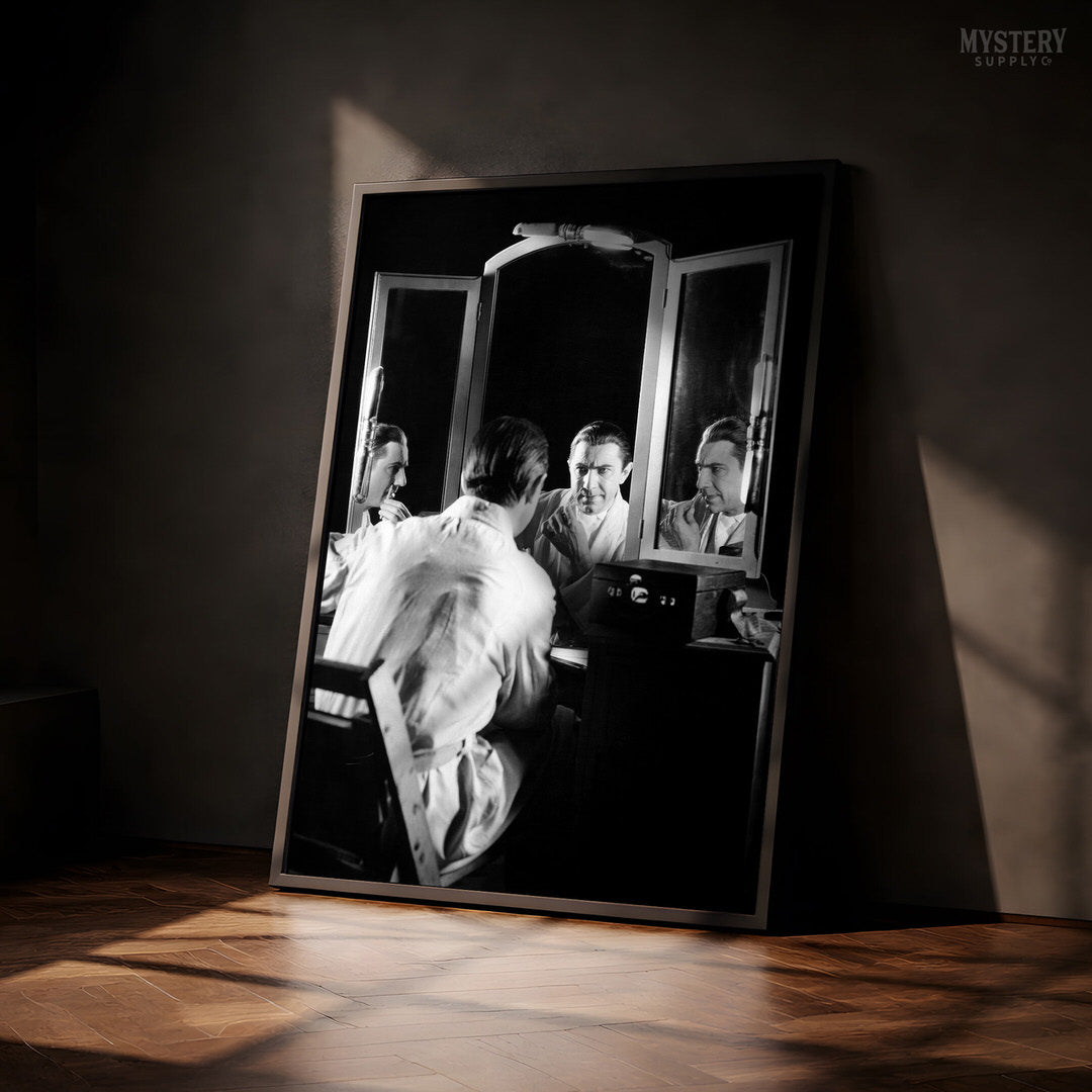Dracula Bela Lugosi Makeup Mirror Photo