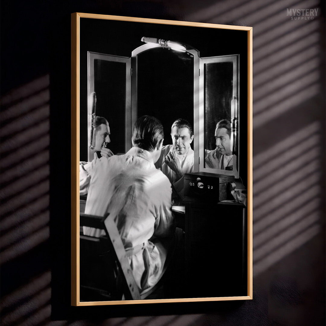 Dracula Bela Lugosi Makeup Mirror Photo