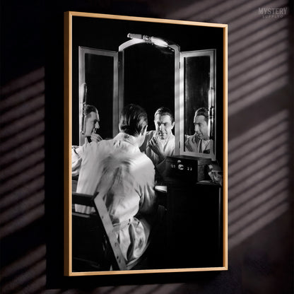 Dracula Bela Lugosi Makeup Mirror Photo