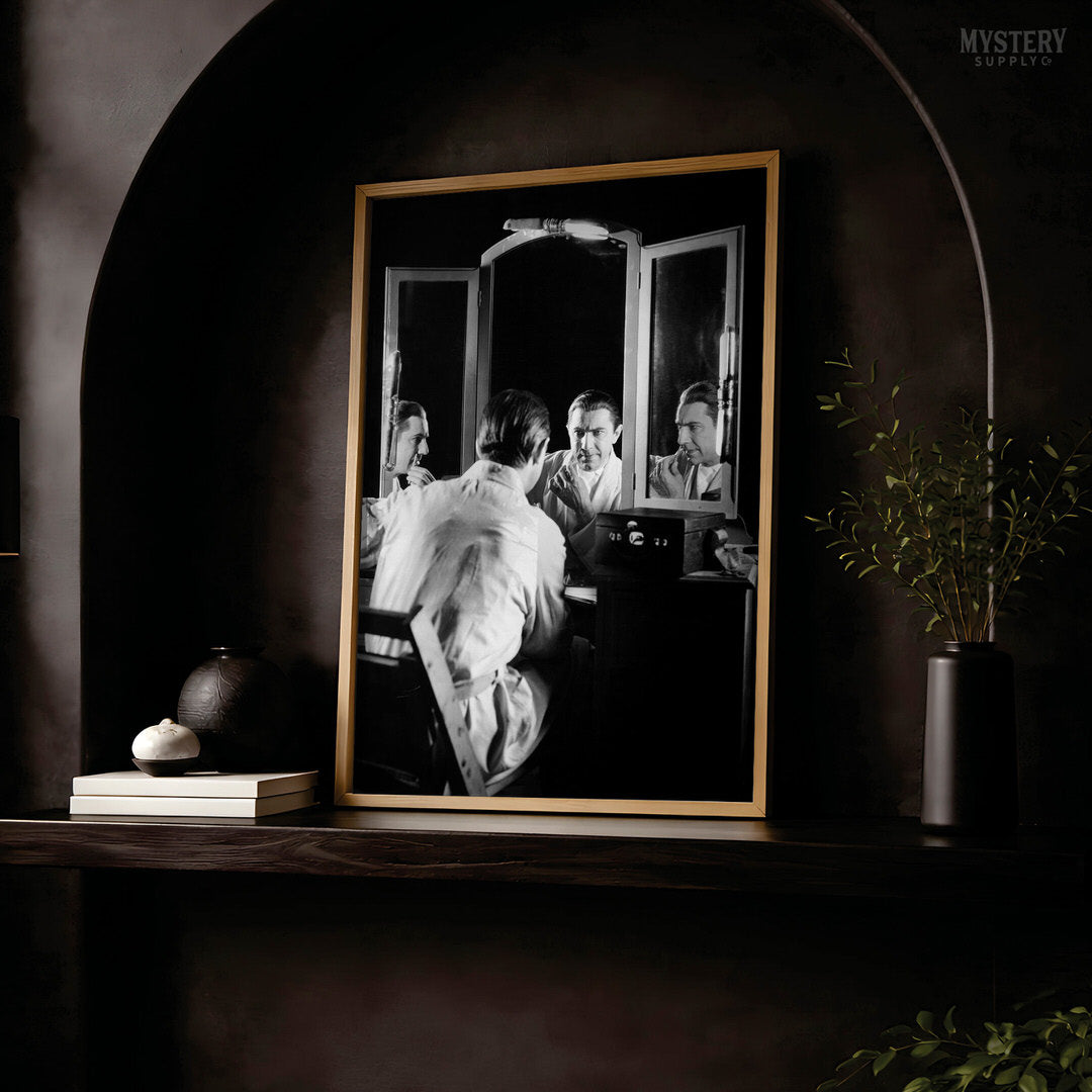 Dracula Bela Lugosi Makeup Mirror Photo