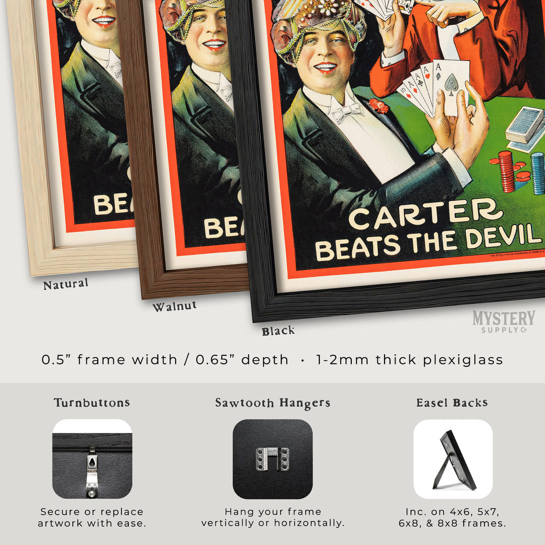 Carter Beats the Devil 1927 vintage magic poster reproduction wall decor art print from Mystery Supply Co. @mysterysupplyco