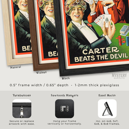 Carter Beats the Devil 1927 vintage magic poster reproduction wall decor art print from Mystery Supply Co. @mysterysupplyco