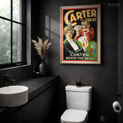 Carter Beats the Devil 1927 Vintage Magic Poster