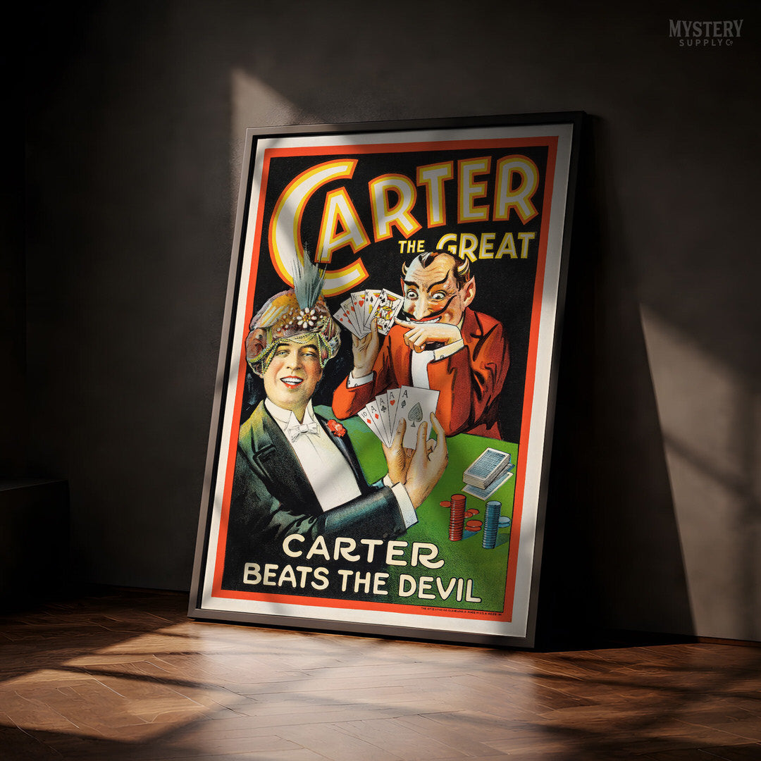 Carter Beats the Devil 1927 Vintage Magic Poster – Mystery Supply Co.