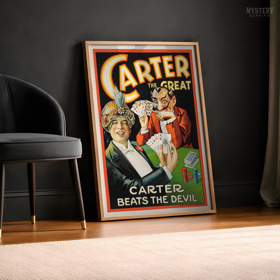 Carter Beats the Devil 1927 Vintage Magic Poster – Mystery Supply Co.