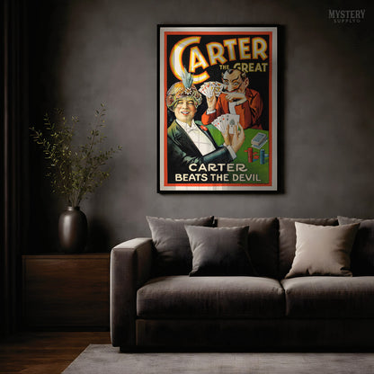 Carter Beats the Devil 1927 Vintage Magic Poster