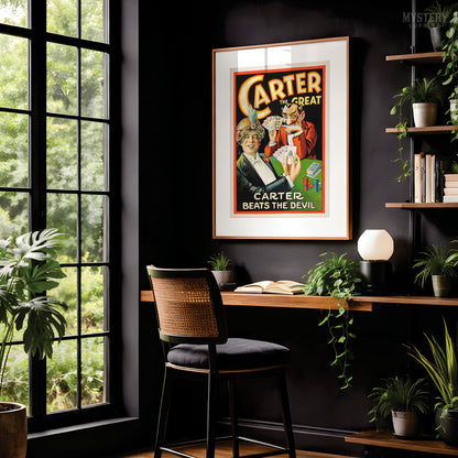 Carter Beats the Devil 1927 Vintage Magic Poster