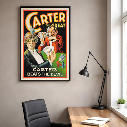 Carter Beats the Devil 1927 Vintage Magic Poster