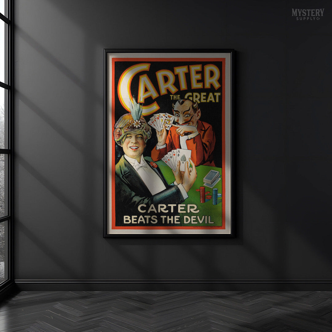 Carter Beats the Devil 1927 Vintage Magic Poster
